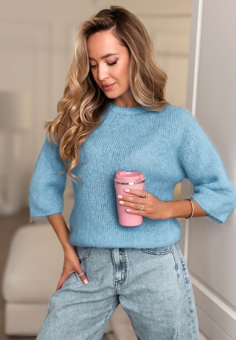 Moheros megztinis 3/4 rankovėmis